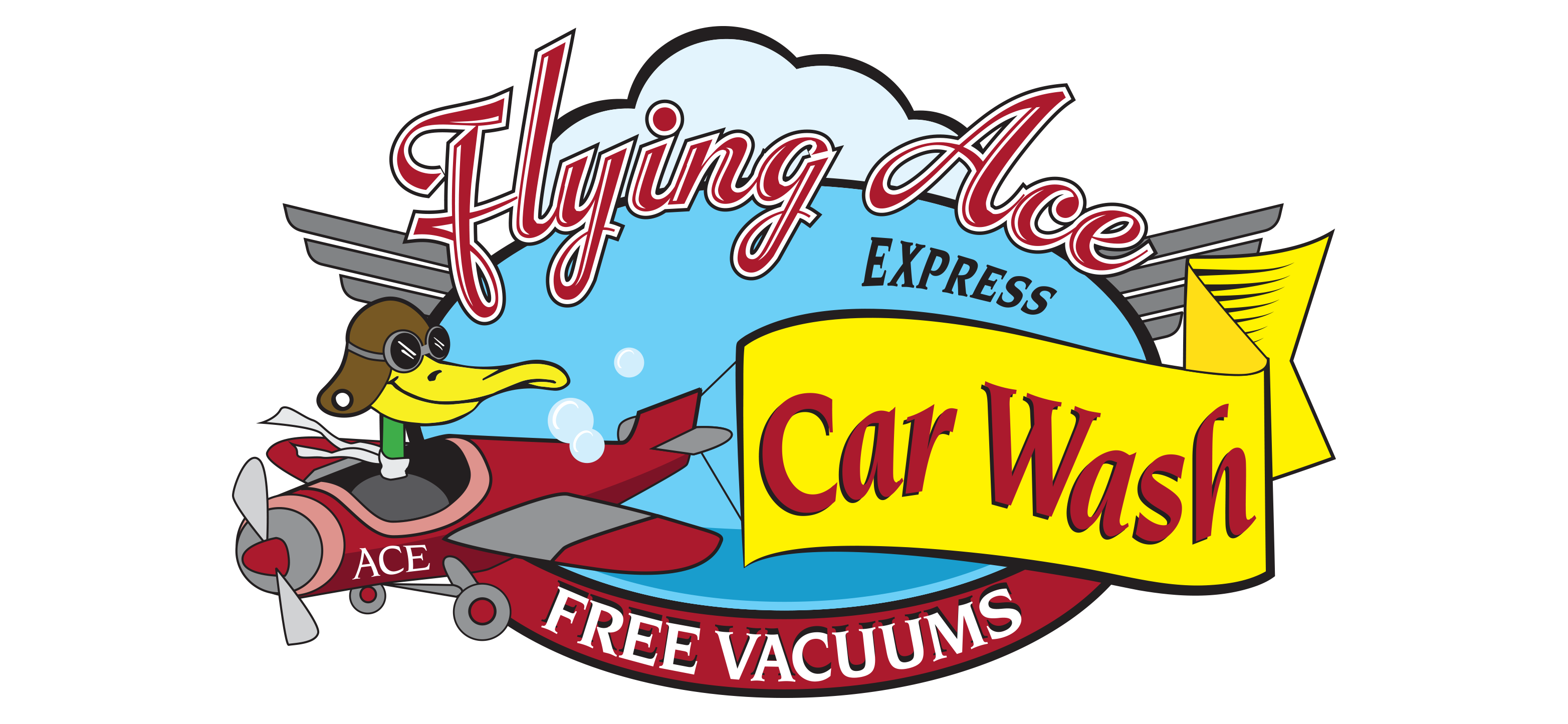 Flying Ace Express Car Wash Logo
